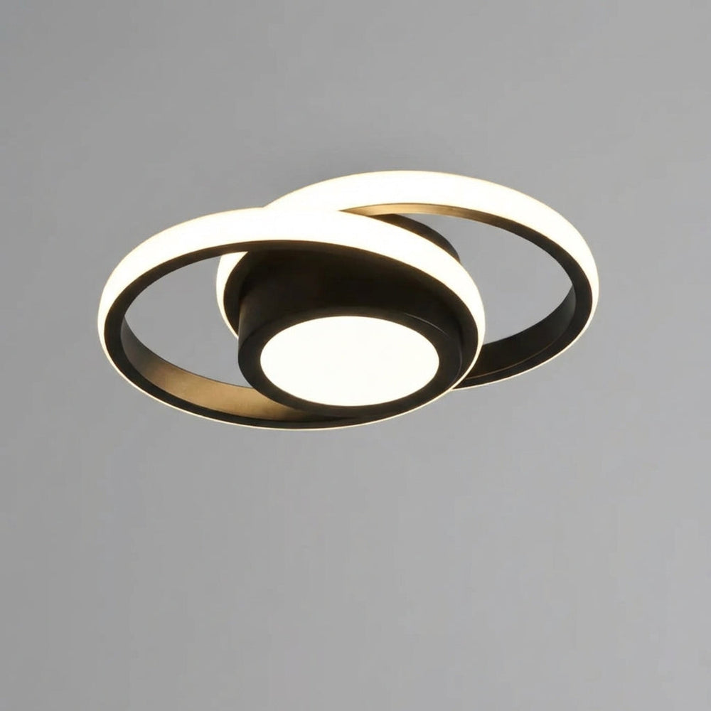 Luminaire LED de plafond économique, design moderne, crée une ambiance chaleureuse et stylée.