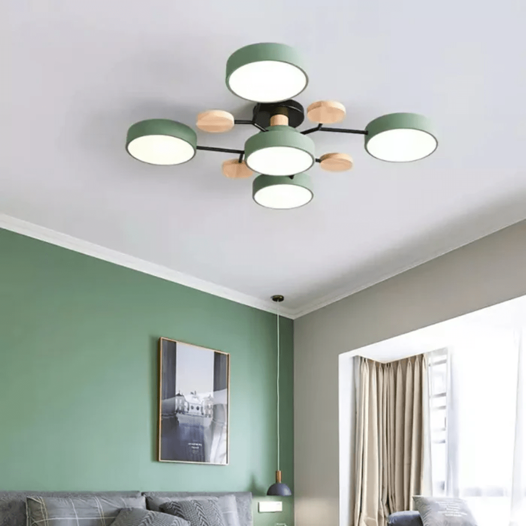 Luminaire LED design rond, style moderne, fournit un éclairage doux et efficace pour l'intérieur.