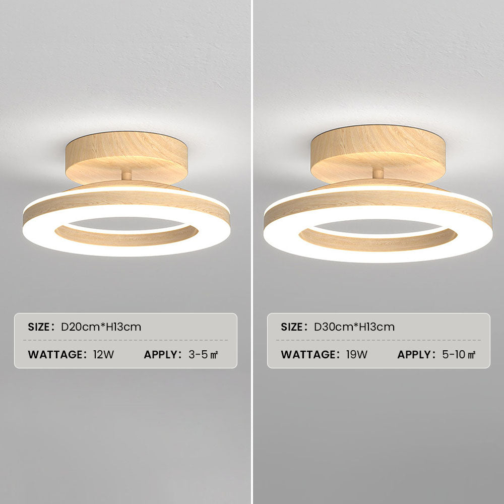 Plafonnier LED moderne, design disque. Crée une atmosphère lumineuse élégante et uniforme au plafond.