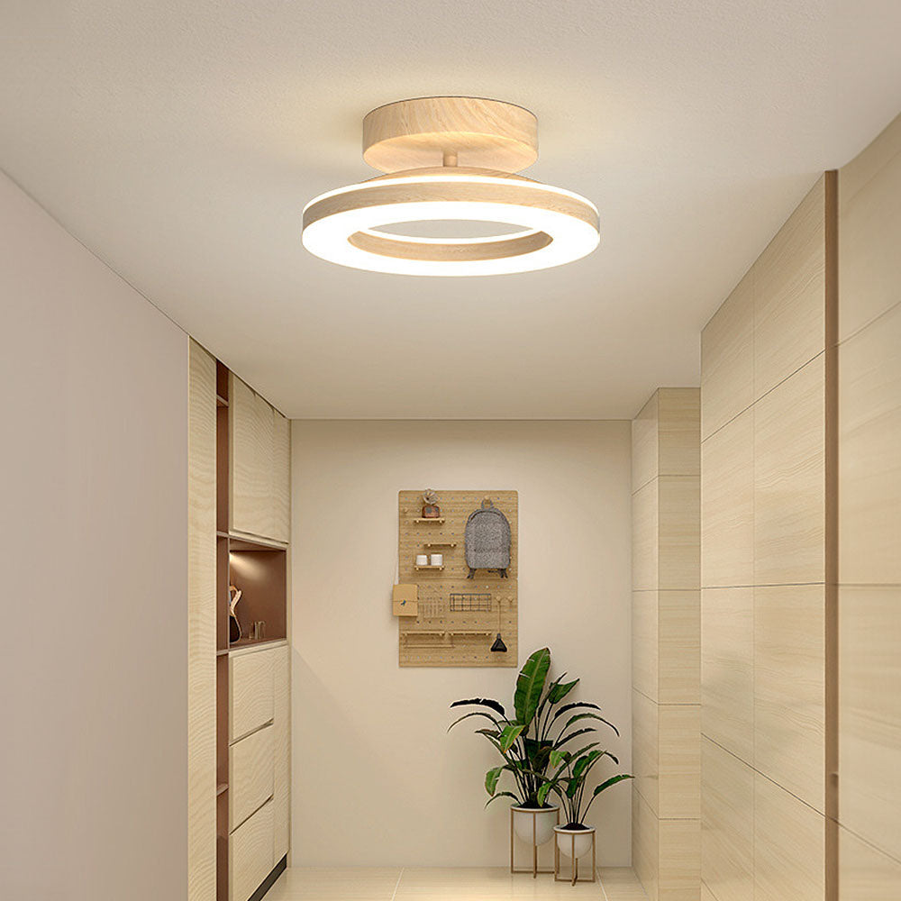 Luminaire LED design pour plafond, disque moderne, offrant un éclairage puissant et économique.