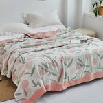 Feuilles rose + blanc