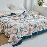 Feuilles blanc + bleu