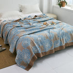 À motif marron + bleu