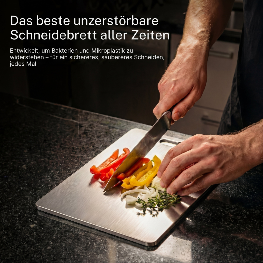 Planche à découper en titane pour une préparation alimentaire saine et une coupe précise.