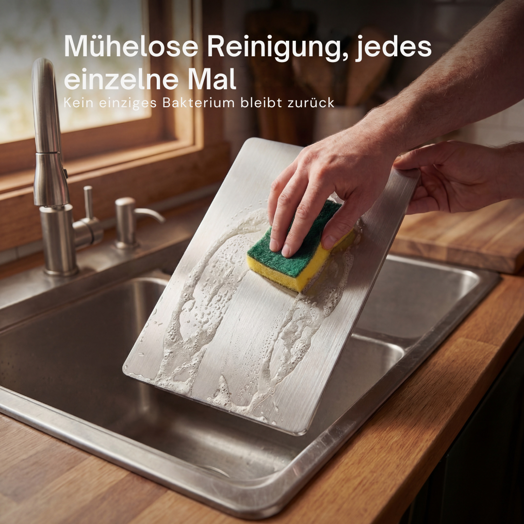 Planche à découper en titane, ustensile de cuisine durable et hygiénique, pour usage quotidien.