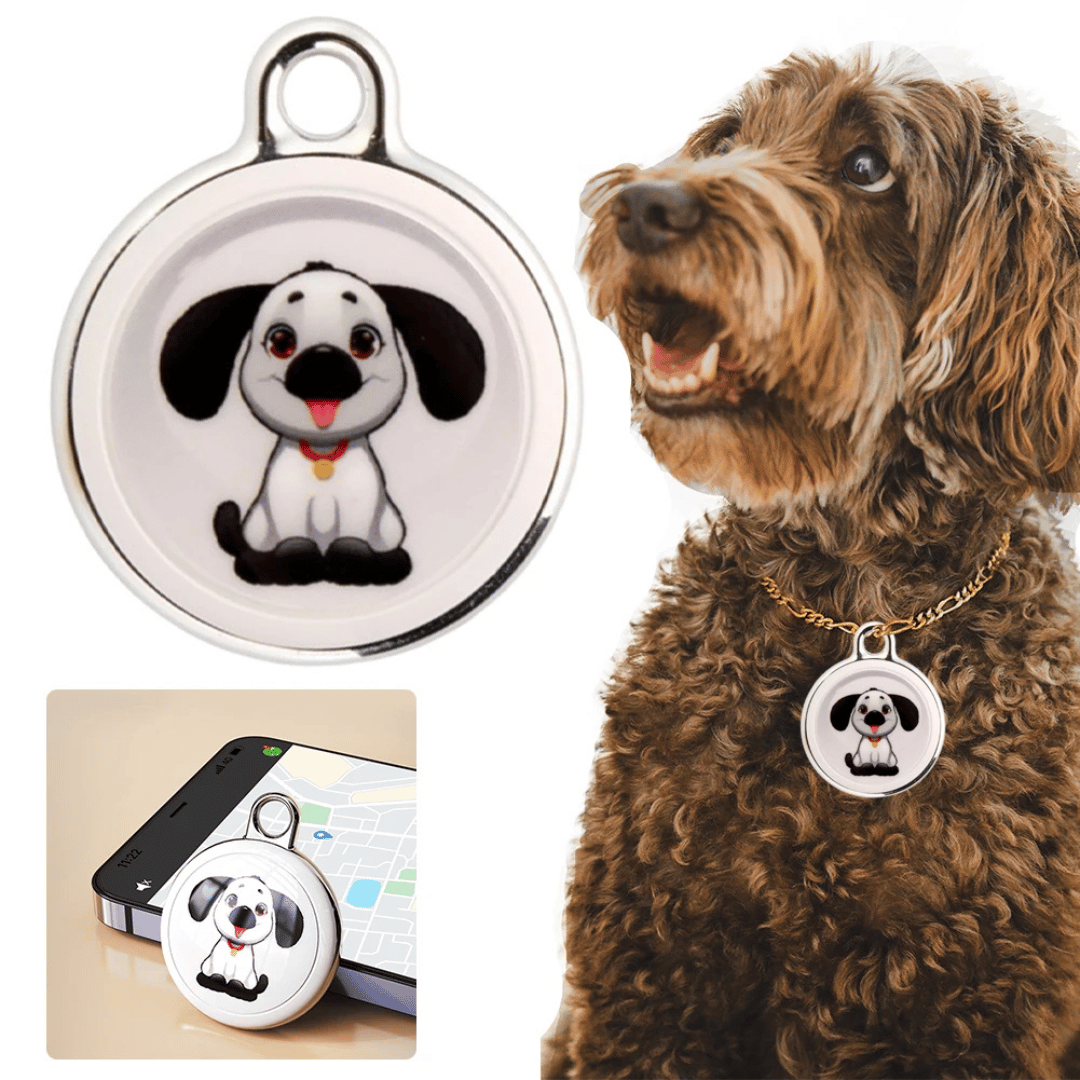 Appareil de suivi GPS connecté pour animaux. Surveillez votre chien ou chat via application mobile Android/iOS.