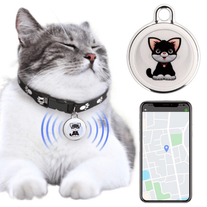Traceur GPS compact pour animaux de compagnie (chiens, chats). Suivi précis et sécurité anti-perte. Compatible iOS/Android.