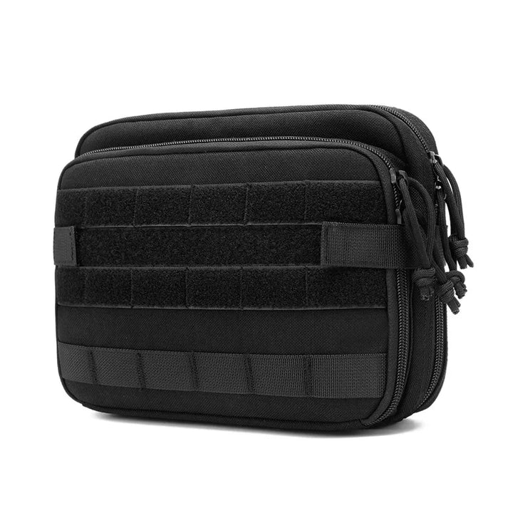 Robuste pochette MOLLE en nylon, parfaite pour l'équipement tactique militaire et les activités de plein air.