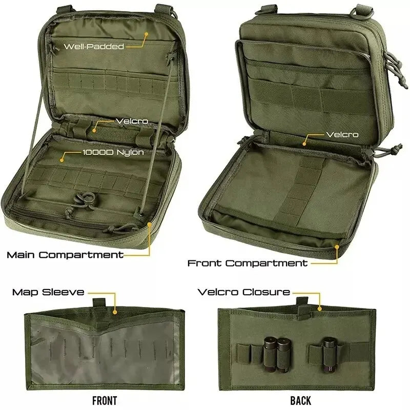 Organisateur tactique MOLLE pour ceinture ou sac, garde vos accessoires et chargeurs bien rangés et accessibles.