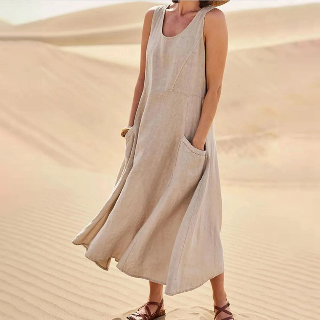 Magnifique robe d'été femme, tissu léger et fluide, offrant un confort optimal et une élégance estivale. Vêtements femme.