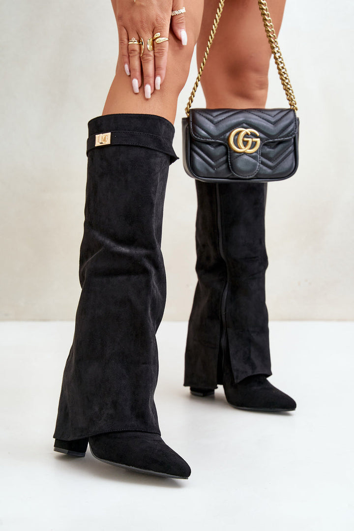 Bottes femme Apollonia polyvalentes, hauteur genou, style chic pour l'automne, élégantes et confortables.