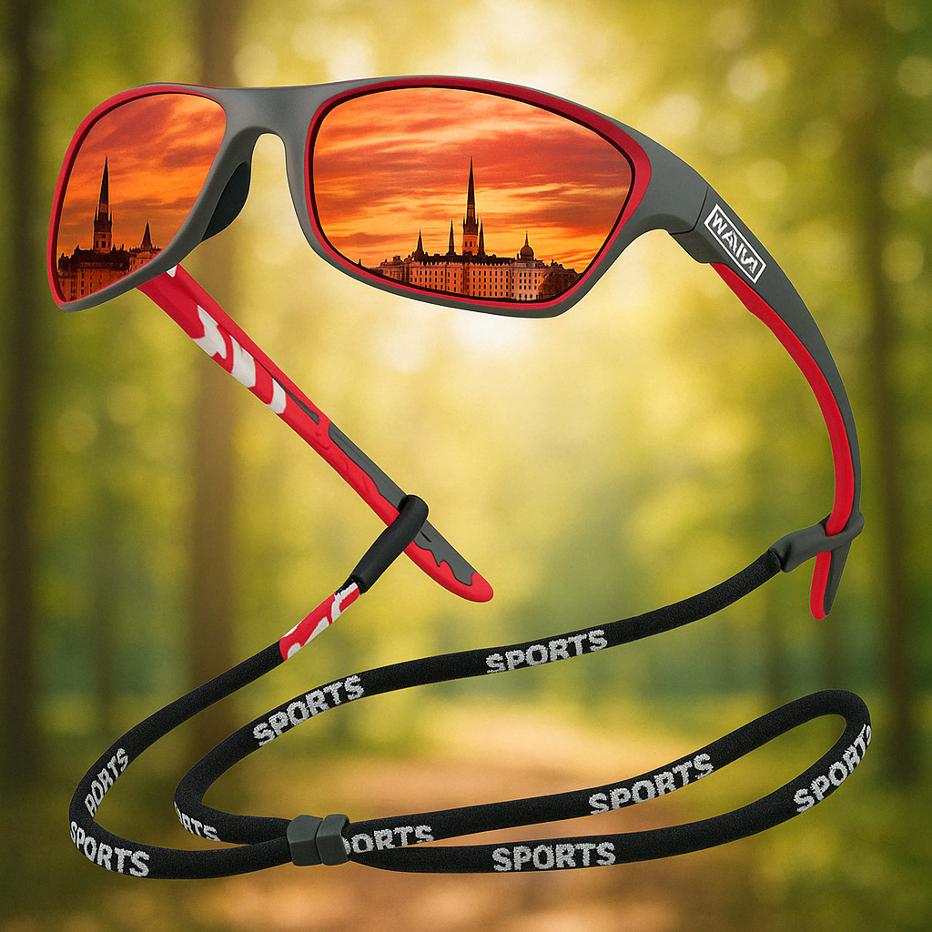 Lunettes de soleil polarisantes X-Sports, protection UV400, idéales pour le cyclisme et la course en plein air.