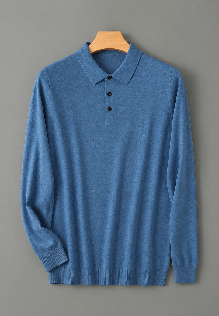 Polo homme élégant à col boutonné, parfait pour un style sophistiqué et polyvalent.