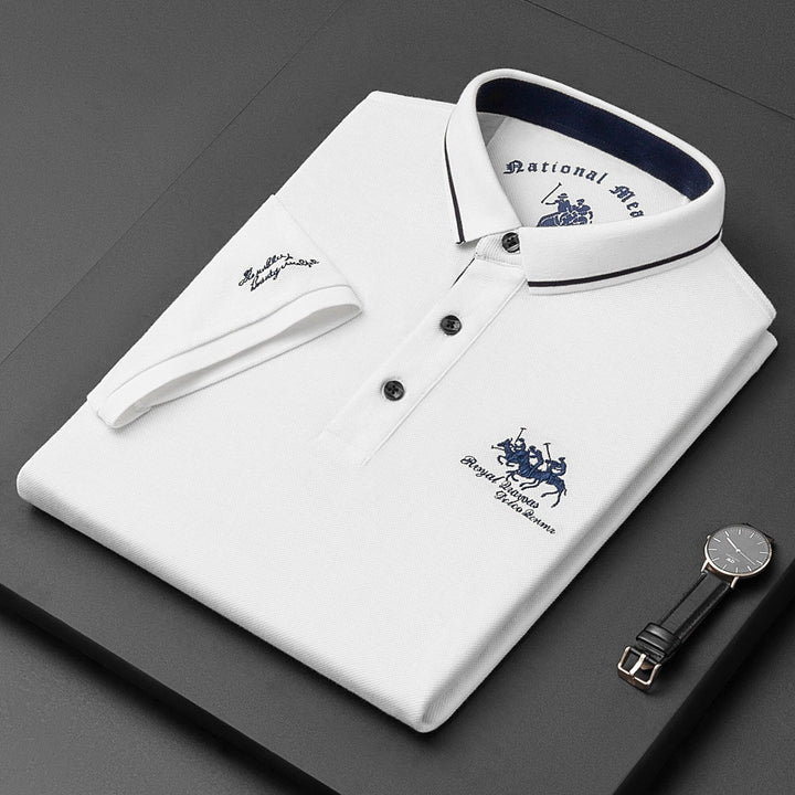 Polo homme élégant, manches courtes, pour un confort quotidien. Idéal mode masculine chic et décontractée.