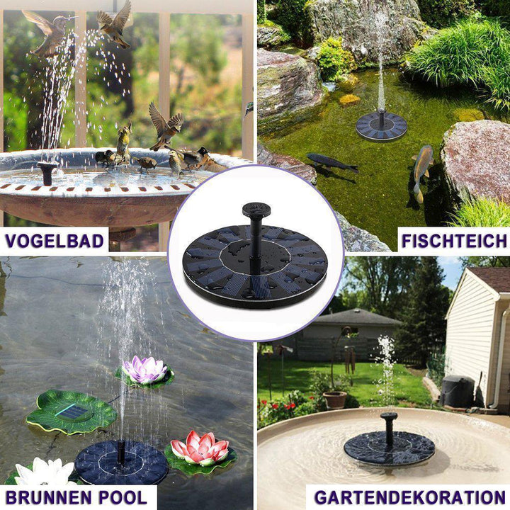 Installation facile: fontaine solaire flottante pour bassin de jardin, améliore l'environnement aquatique.