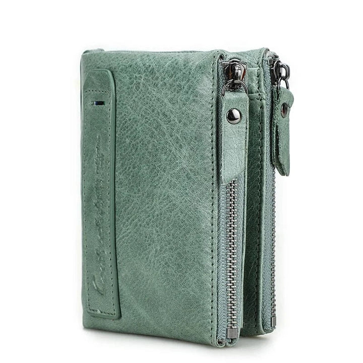 Porte-monnaie femme en cuir véritable, finition soignée, l'accessoire idéal pour les femmes actives.