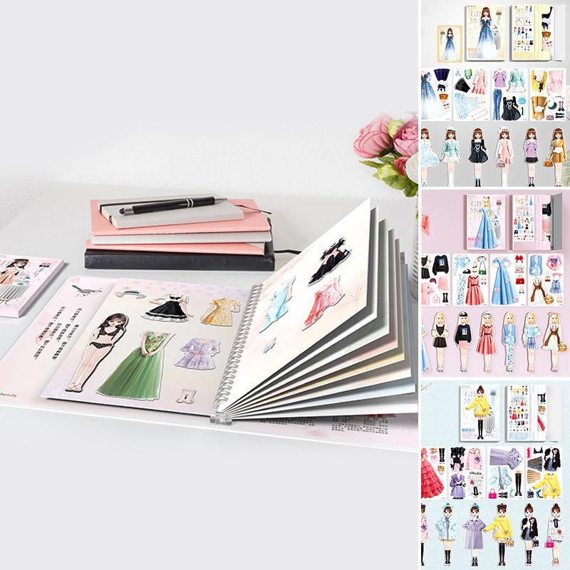 Poupée et vêtements magnétiques durables pour filles, jouet éducatif encourageant l'habillage et la créativité.