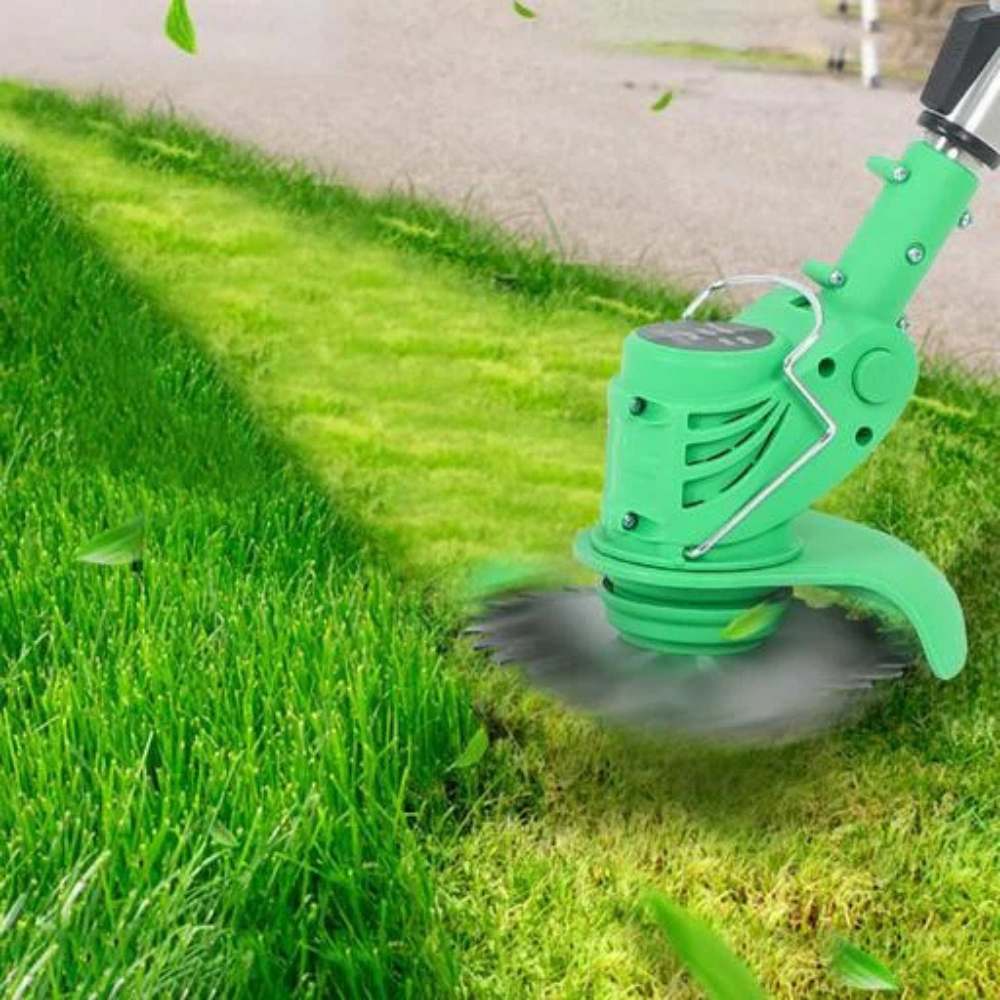 Tondeuse sans fil PowerTrim pour coupe précise des bordures et entretien de jardin impeccable.
