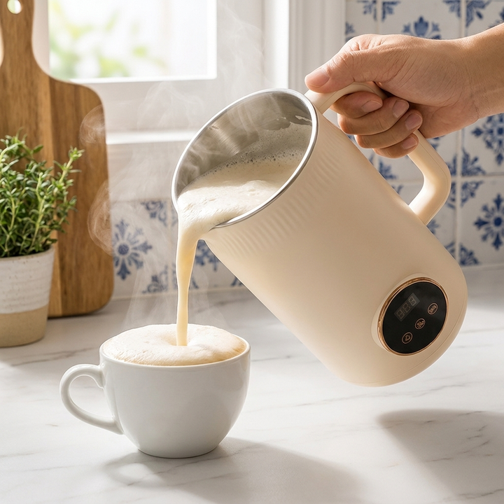 Préparateur intelligent de boissons végétales et soupes automatique, cuisine saine, multifonction.