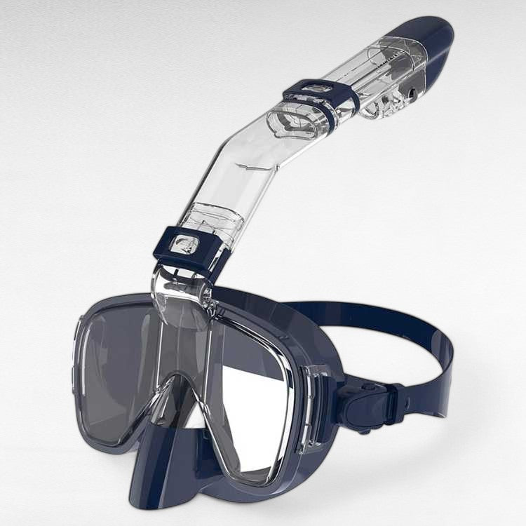 Masque de snorkeling intégral avec vue large, facile à plier et à transporter pour la plage.