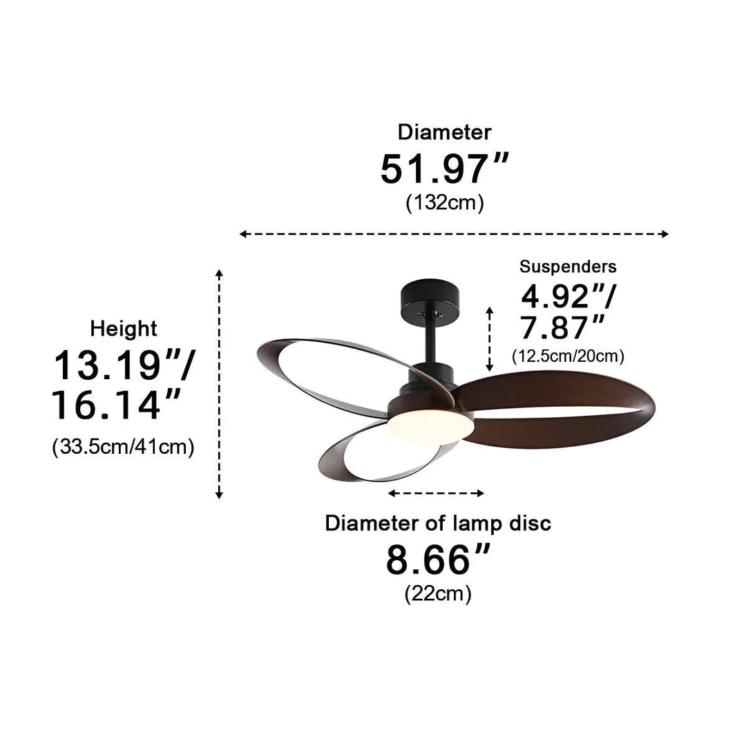 Ventilateur de plafond puissant et silencieux avec éclairage LED intégré, pour une ambiance lumineuse et fraîche.