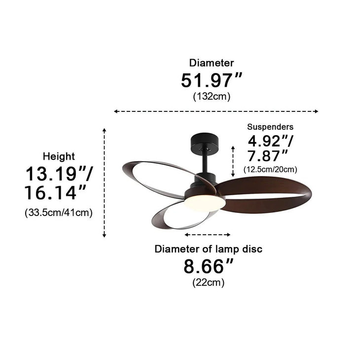 Ventilateur de plafond puissant et silencieux avec éclairage LED intégré, pour une ambiance lumineuse et fraîche.