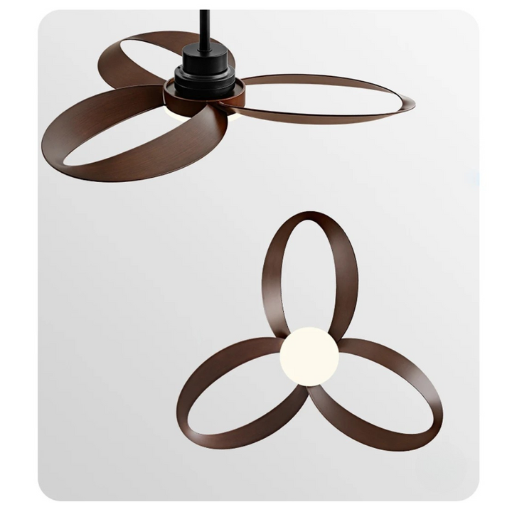Ventilateur de plafond LED avec fonction lumière, ventilation silencieuse pour climatiser chambre ou salon.