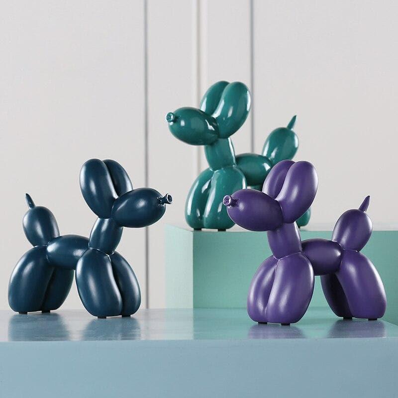 Sculpture chien ballon de luxe en résine. Décoration artistique moderne pour maison ou bureau chic.
