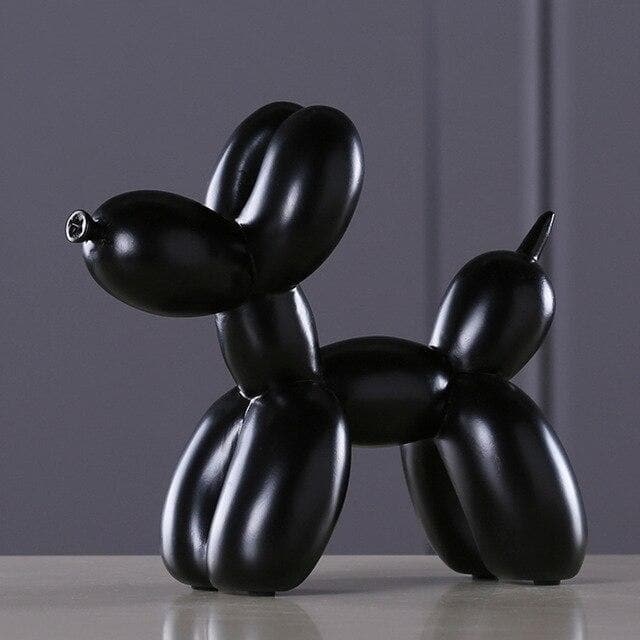 Art moderne et luxe: sculpture chien ballon en résine. Élégante décoration pour un intérieur contemporain.