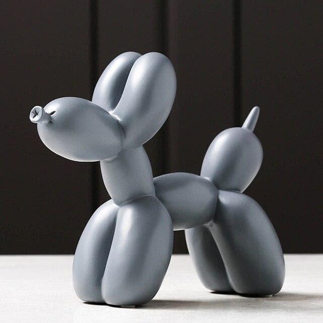 Décoration artistique: sculpture chien ballon en résine. Un objet design moderne, idéal comme cadeau luxe.