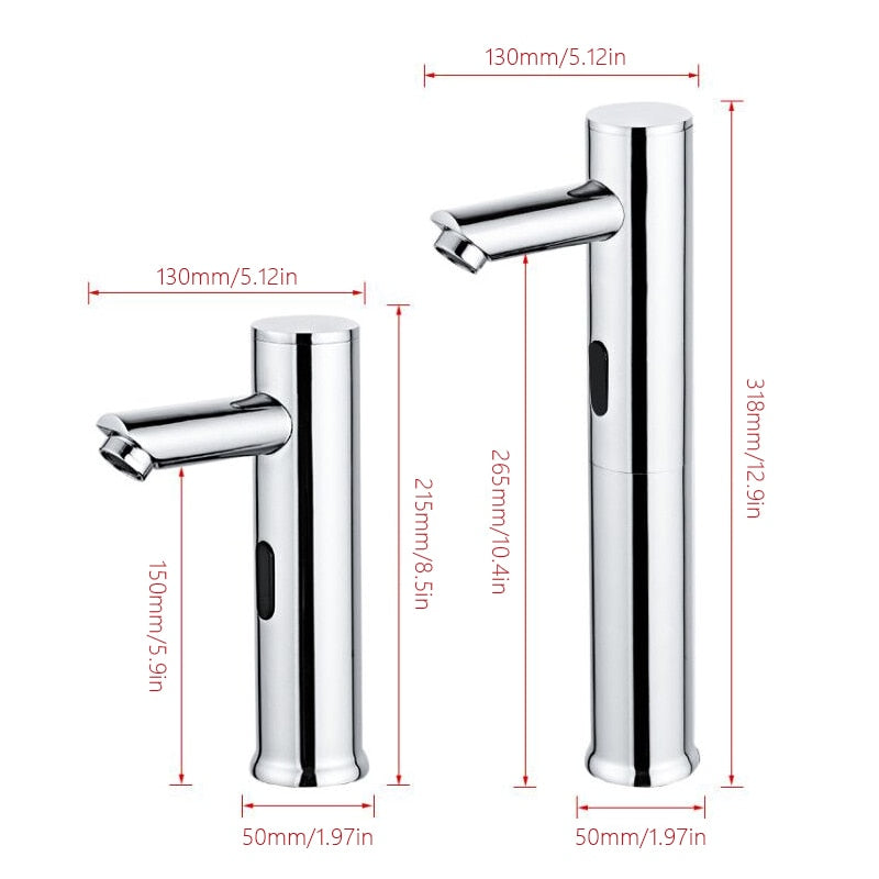 Mitigeur infrarouge pour salle de bain moderne, activation sans toucher, anti-gaspillage.