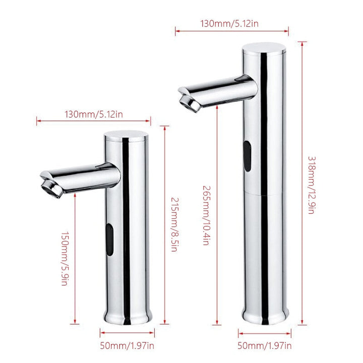 Mitigeur infrarouge pour salle de bain moderne, activation sans toucher, anti-gaspillage.