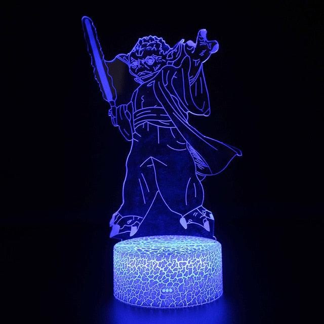 Lampe 3D Star Wars LED AstroGlow, multiples personnages. Décoration et veilleuse d'ambiance.