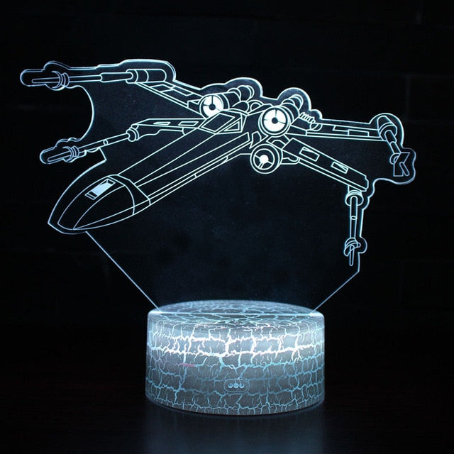 Lampe 3D Star Wars LED. Veilleuse AstroGlow. Personnage emblématique, décoration moderne.