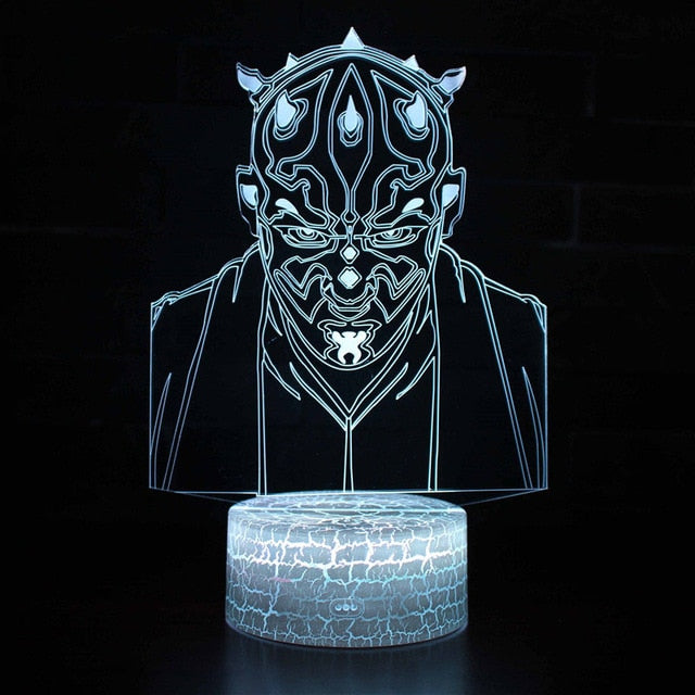Lampe 3D LED Star Wars AstroGlow. Décoration lumineuse de chambre d'enfant, veilleuse.
