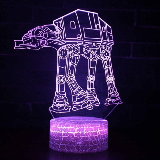 Veilleuse LED 3D Yoda Star Wars. Lampe d'ambiance AstroGlow, cadeau enfant idéal.