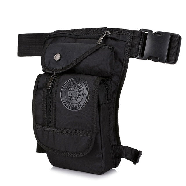 Sac de jambe bleu turquoise, ajout pratique pour le rangement en sport équestre.