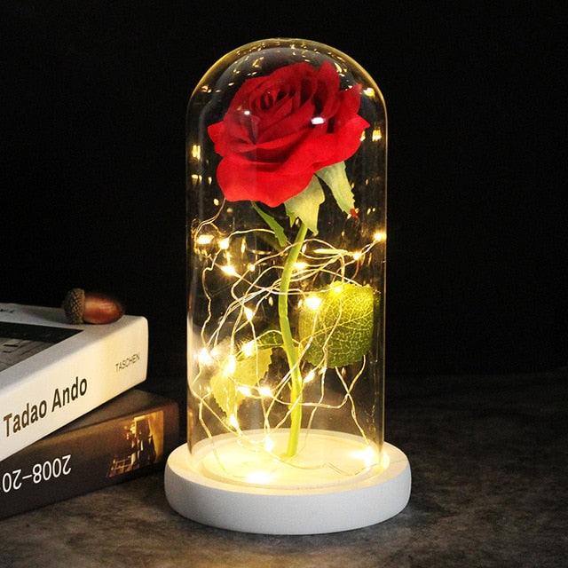 Lampe d'ambiance LED: rose éternelle pour une touche de romantisme dans votre maison.
