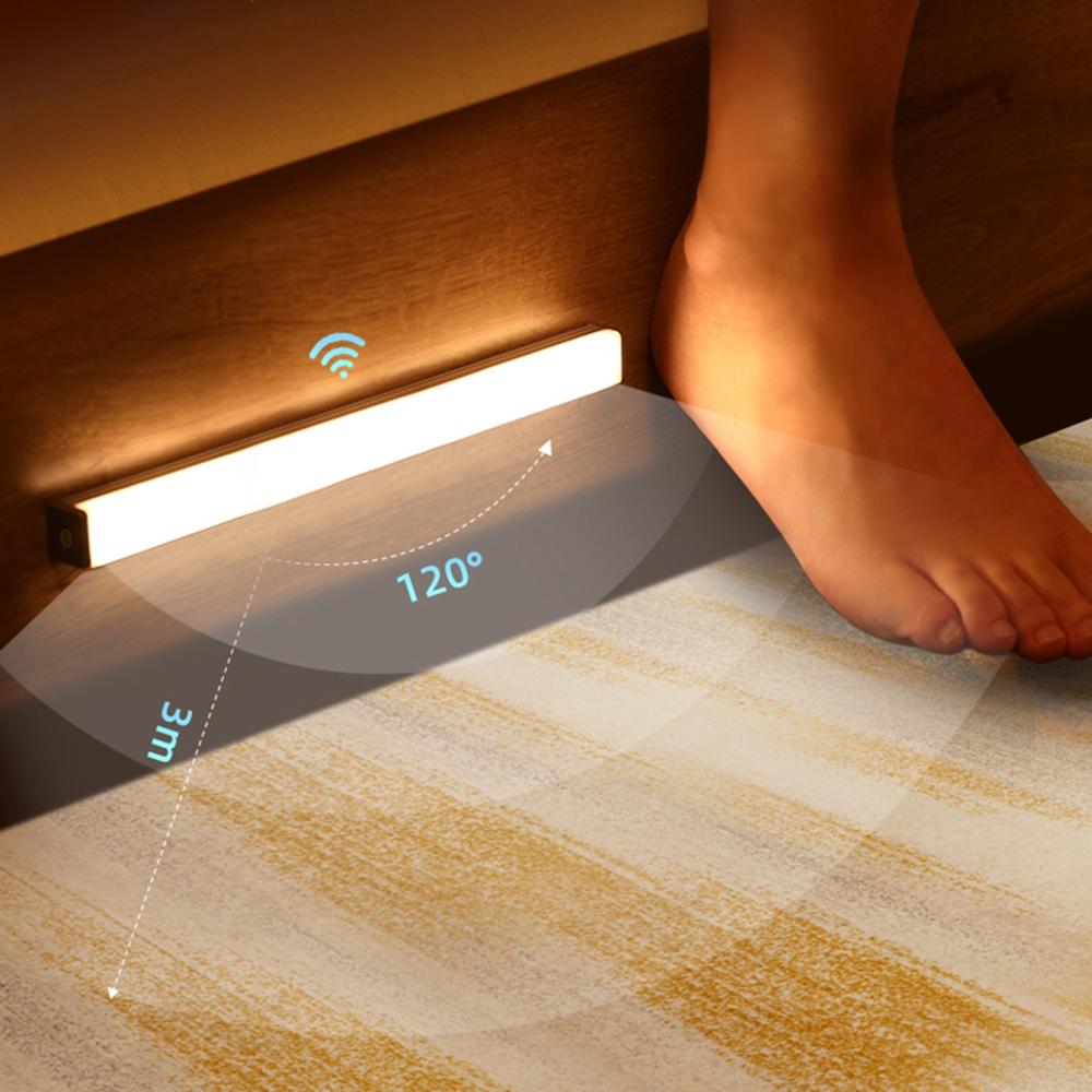 Lampe LED autonome à capteur de mouvement, sans fil, idéale pour éclairage d'appoint, magnétique.
