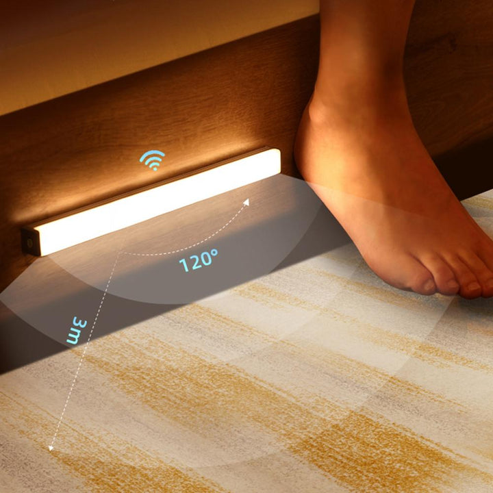 Lampe LED autonome à capteur de mouvement, sans fil, idéale pour éclairage d'appoint, magnétique.