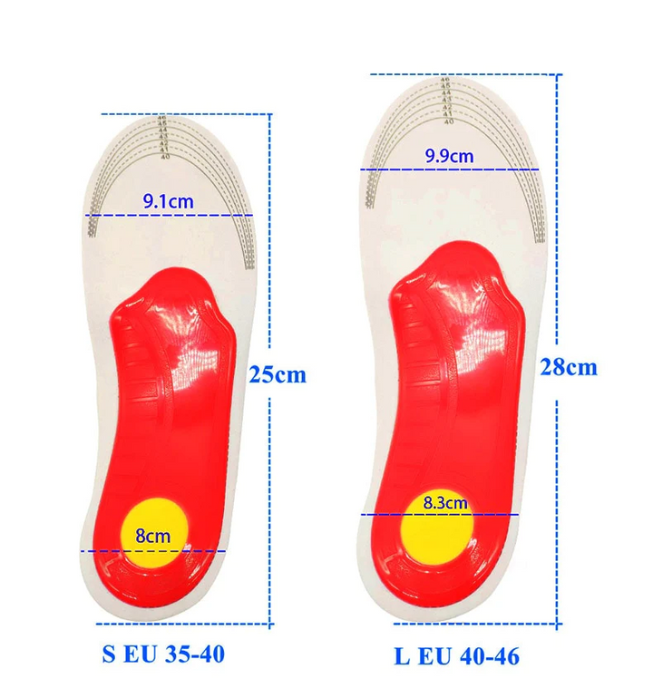 Semelles orthopédiques ergonomiques pour un soutien optimal de la voûte plantaire, réduisant douleurs pieds et hanches.