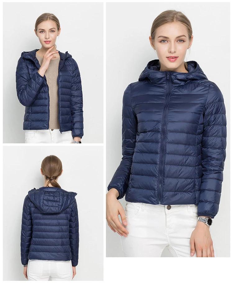 Doudoune femme moderne à capuche. Légère, confortable et parfaite pour la mi-saison.