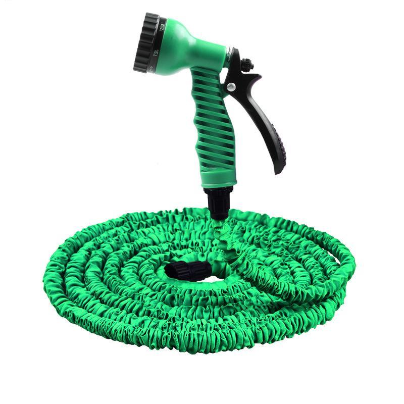 Tuyau de jardin extensible FlexaFlow anti-pli avec pistolet multifonction pour arrosage et nettoyage extérieur.