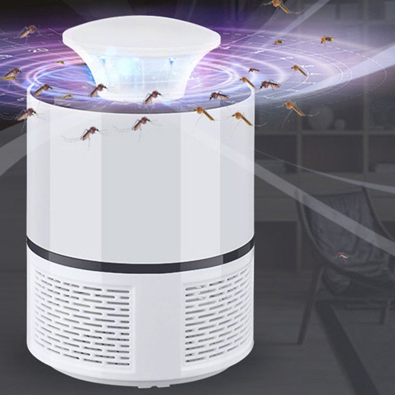 Lampe anti-moustiques électrique UV noire, silencieuse, pour protection intérieure et extérieure efficace.