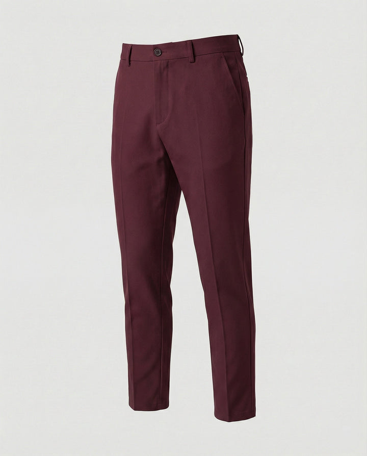 Vue arrière du pantalon chino homme, avec poches passepoilées. Design moderne et coupe slim parfaite.