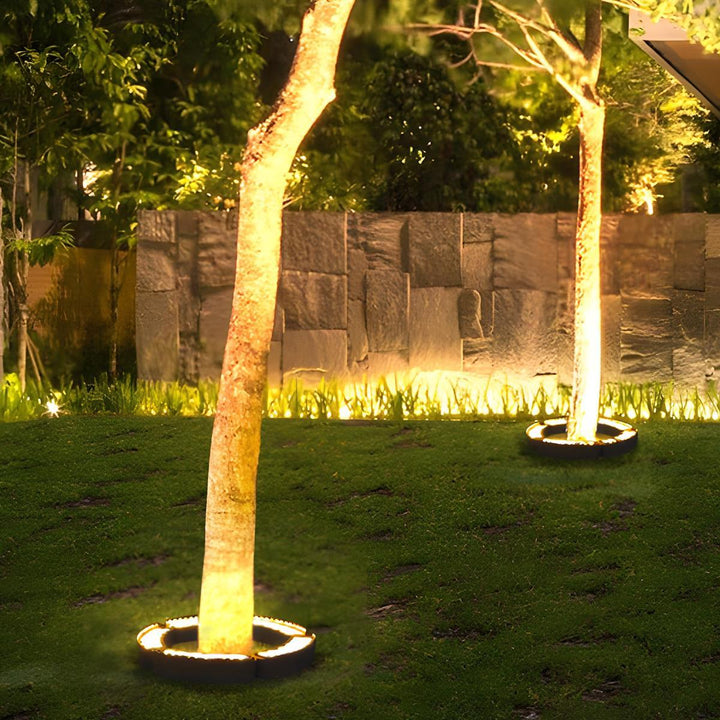 Spot LED à piquer pour jardin, idéal pour l'éclairage extérieur et la décoration paysagère nocturne.