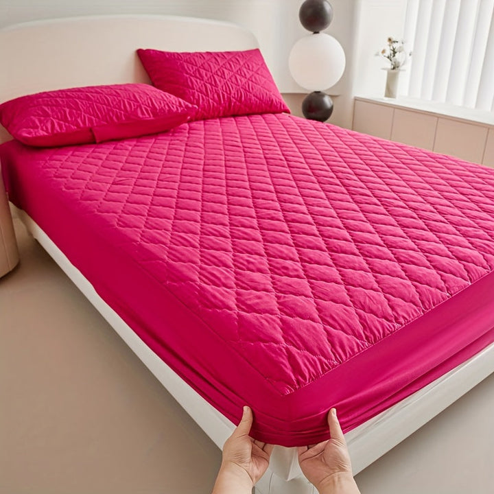 Protège-matelas matelassé imperméable, respirant, pour une hygiène parfaite et un sommeil paisible.