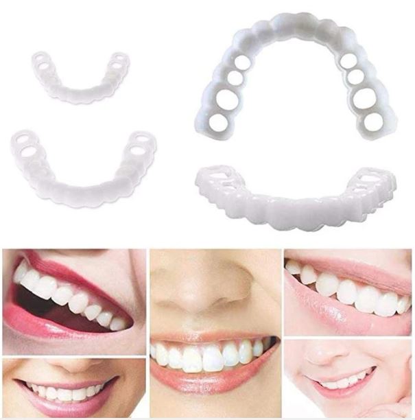 Dentier clipsable adulte pour des dents blanches et un sourire instantané. Cosmétique dentaire amovible, facile à utiliser.