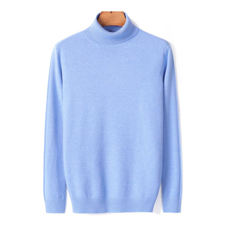 Pull col roulé homme élégant, idéal hiver/automne. Chaud & confortable pour mode masculine.