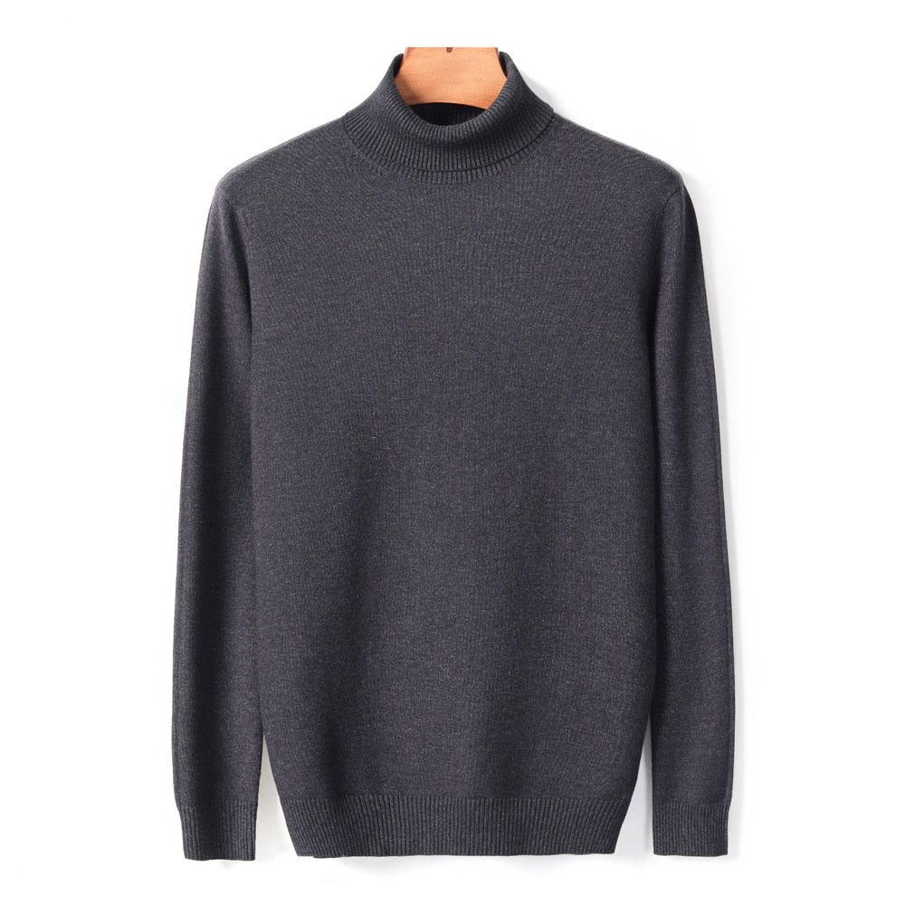 Chandail homme col roulé, élégance classique pour l'hiver. Un essentiel chaud et stylé.